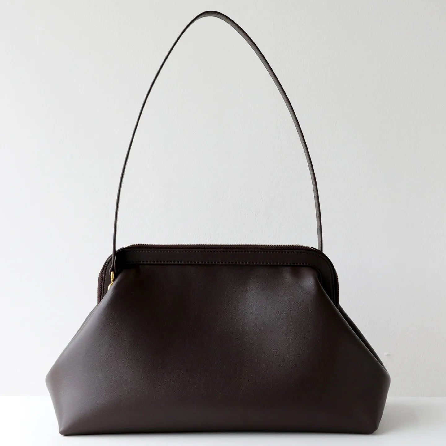Ivory Leather Frame Crossbody Bag