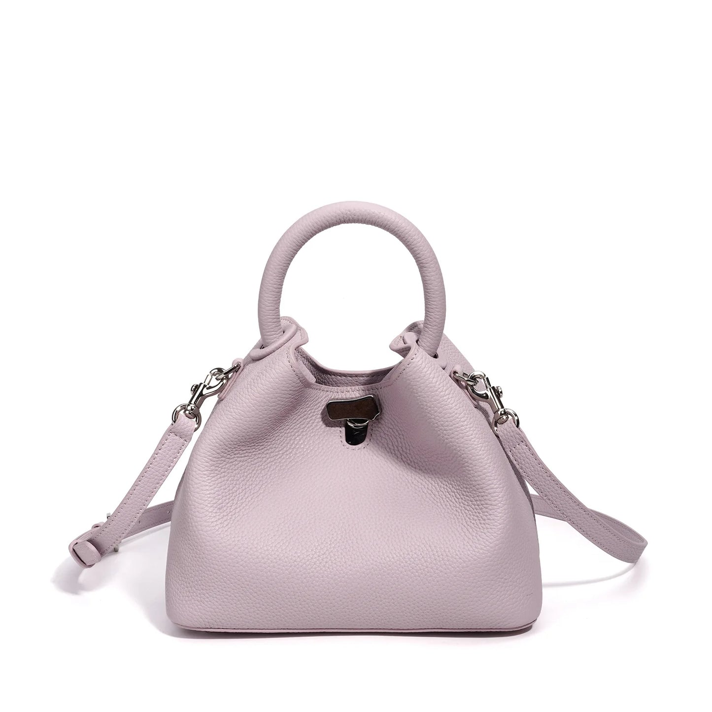 Lilac Leather Mini Satchel Bag