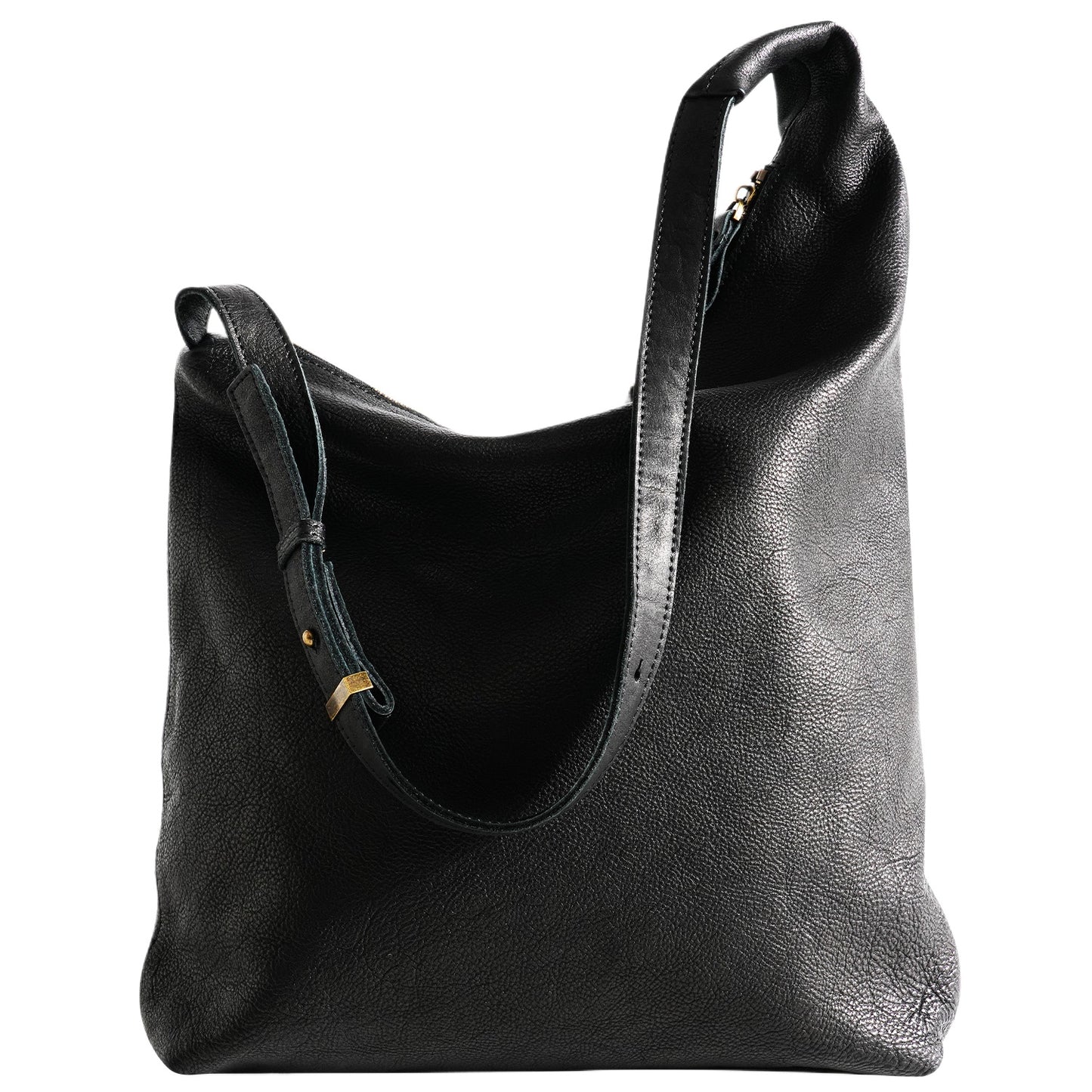 Brown Leather Soft Crossbody Tote