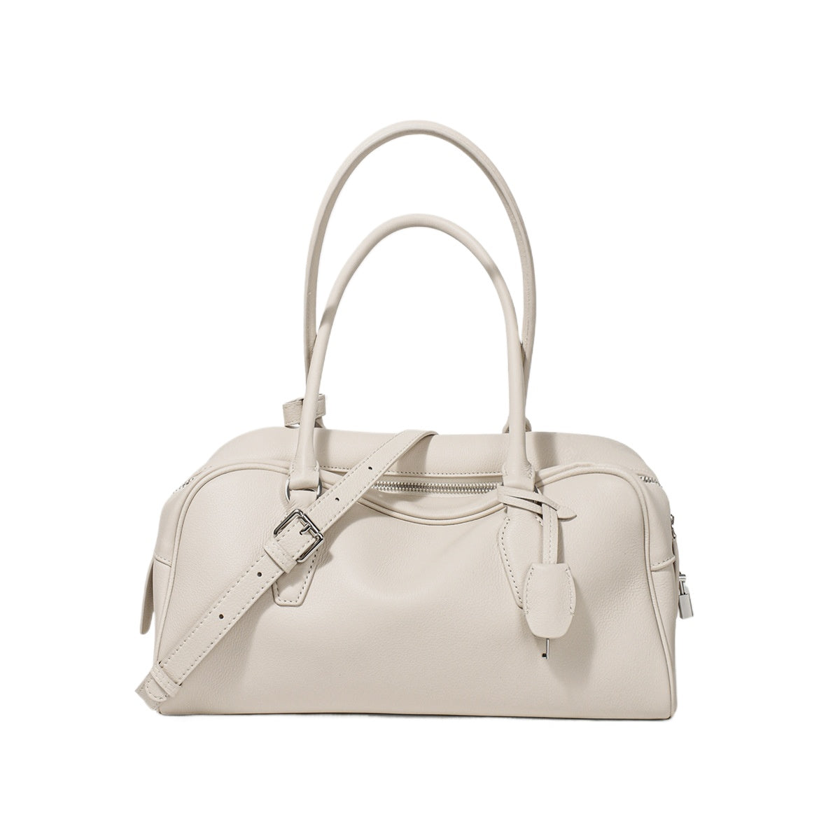 Brown Leather Boston Satchel Bag