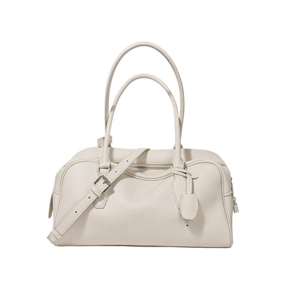 Brown Leather Boston Satchel Bag