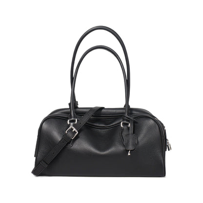 Brown Leather Boston Satchel Bag