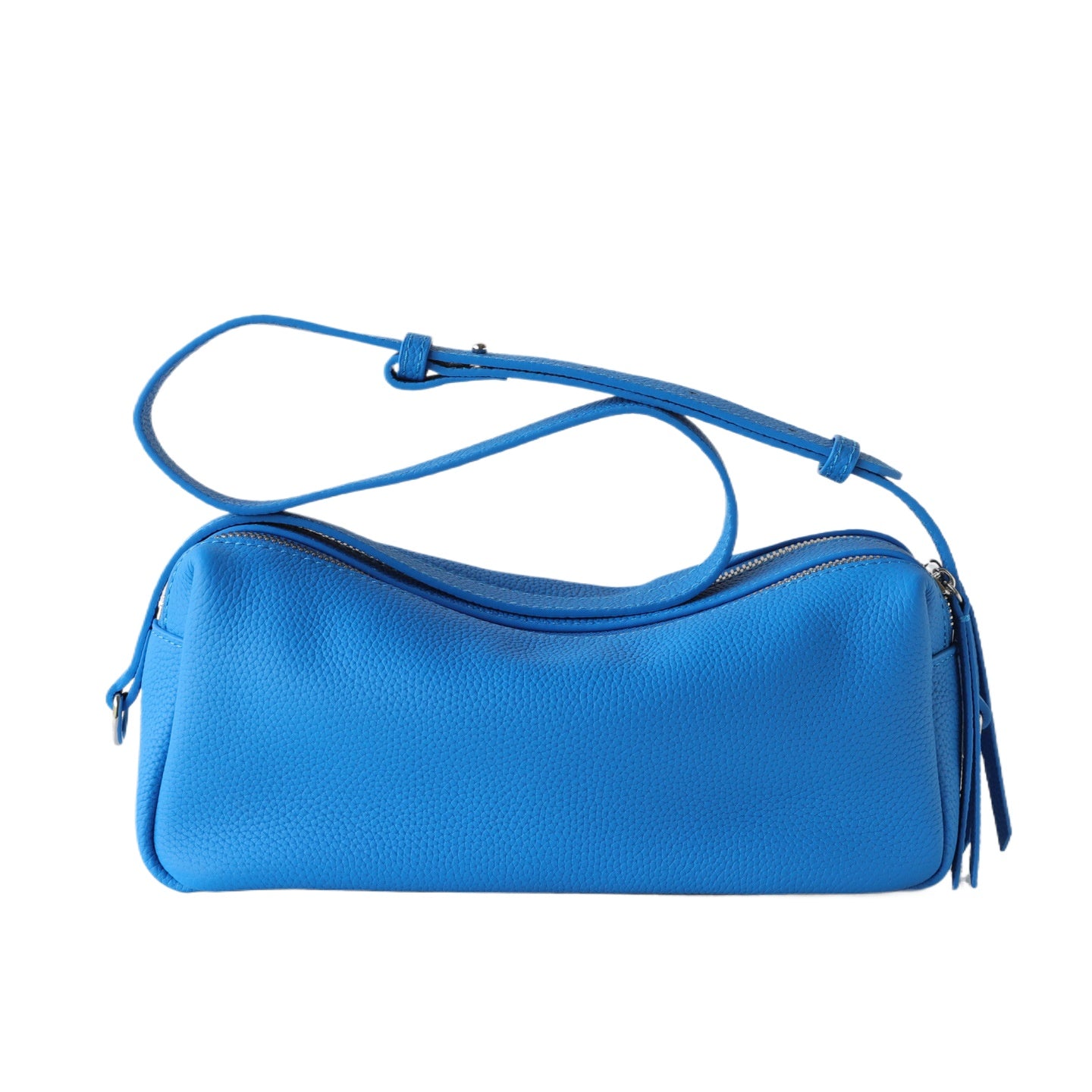 Yellow Leather Barrel Shoulder Bag