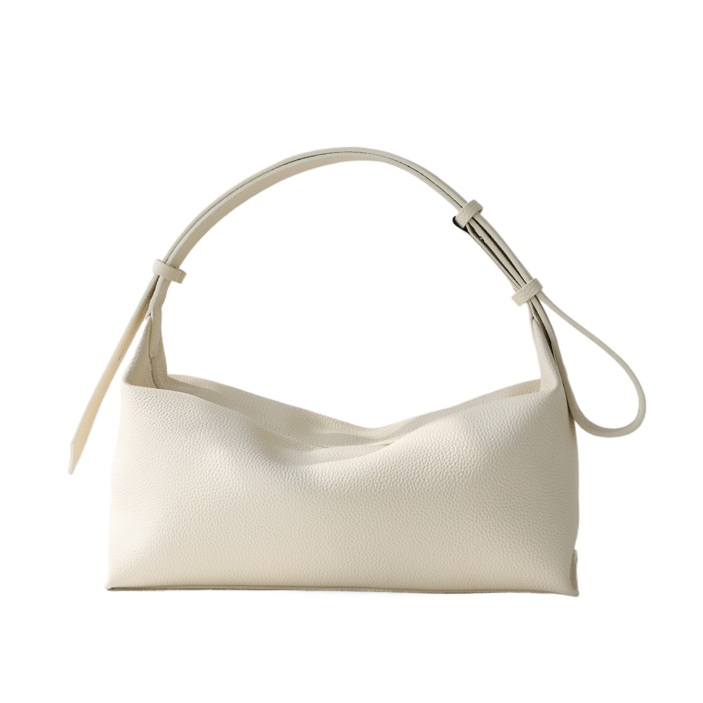 Striped Canvas Drawstring Shoulder Bag