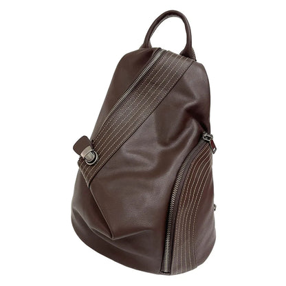 Brown Leather Sling Backpack Bag