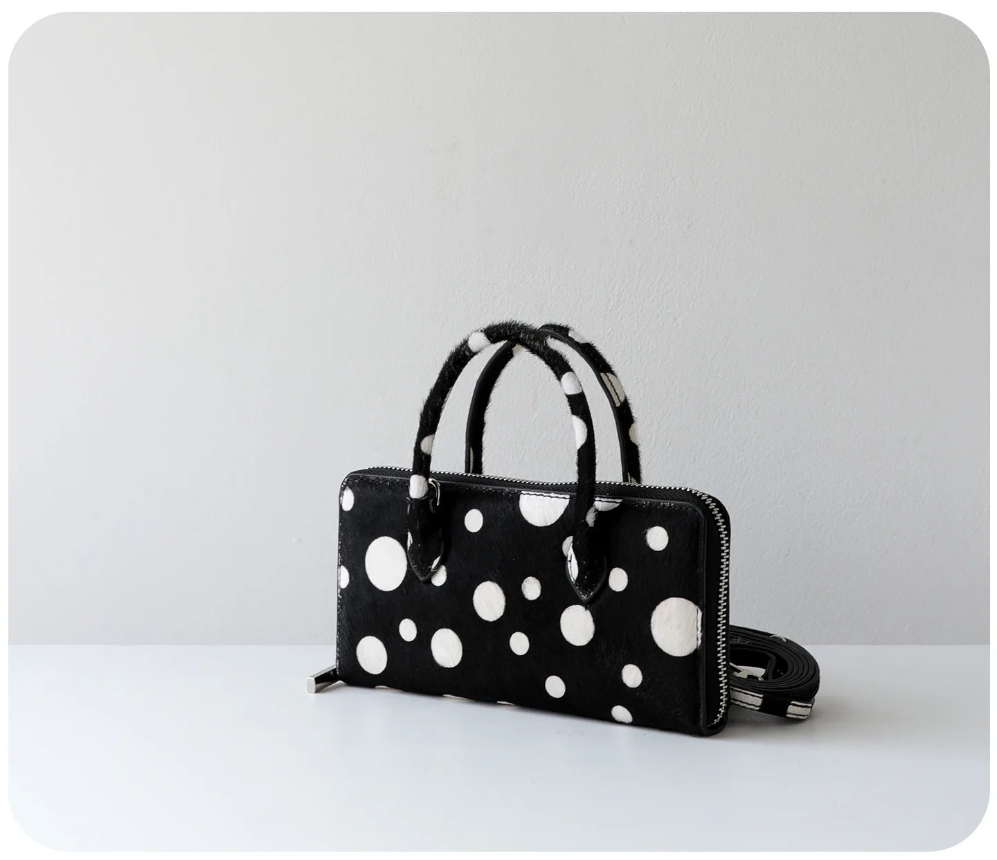 Polka Dot Boston Crossbody Bag