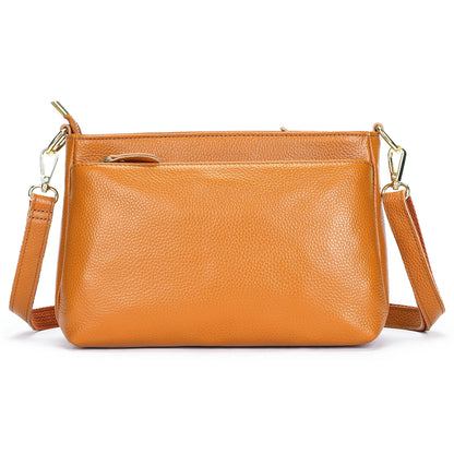 Rose Leather Zip Crossbody Bag