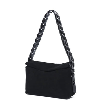 Brown Suede Flap Crossbody Bag