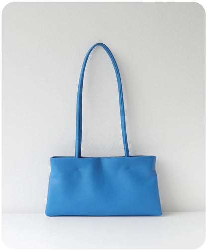 Red Leather Slim Shoulder Tote