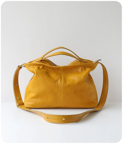 Black Leather Oversized Weekender Bag