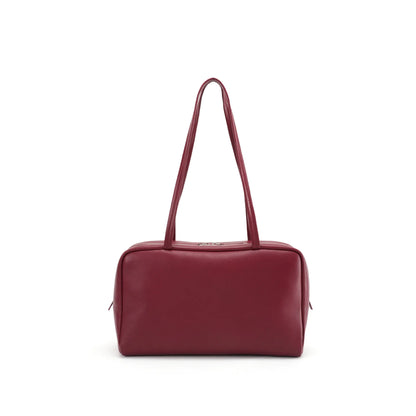 Black Lambskin Bowling Shoulder Bag