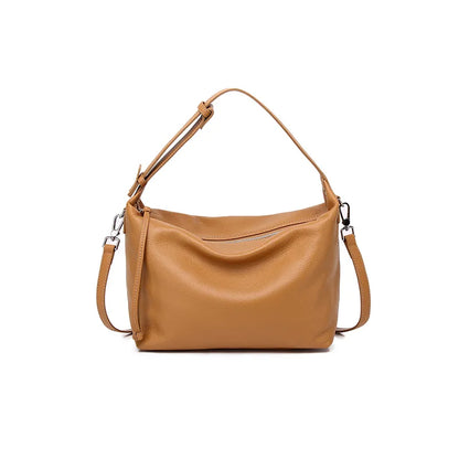 Ivory Leather Soft Crossbody Bag