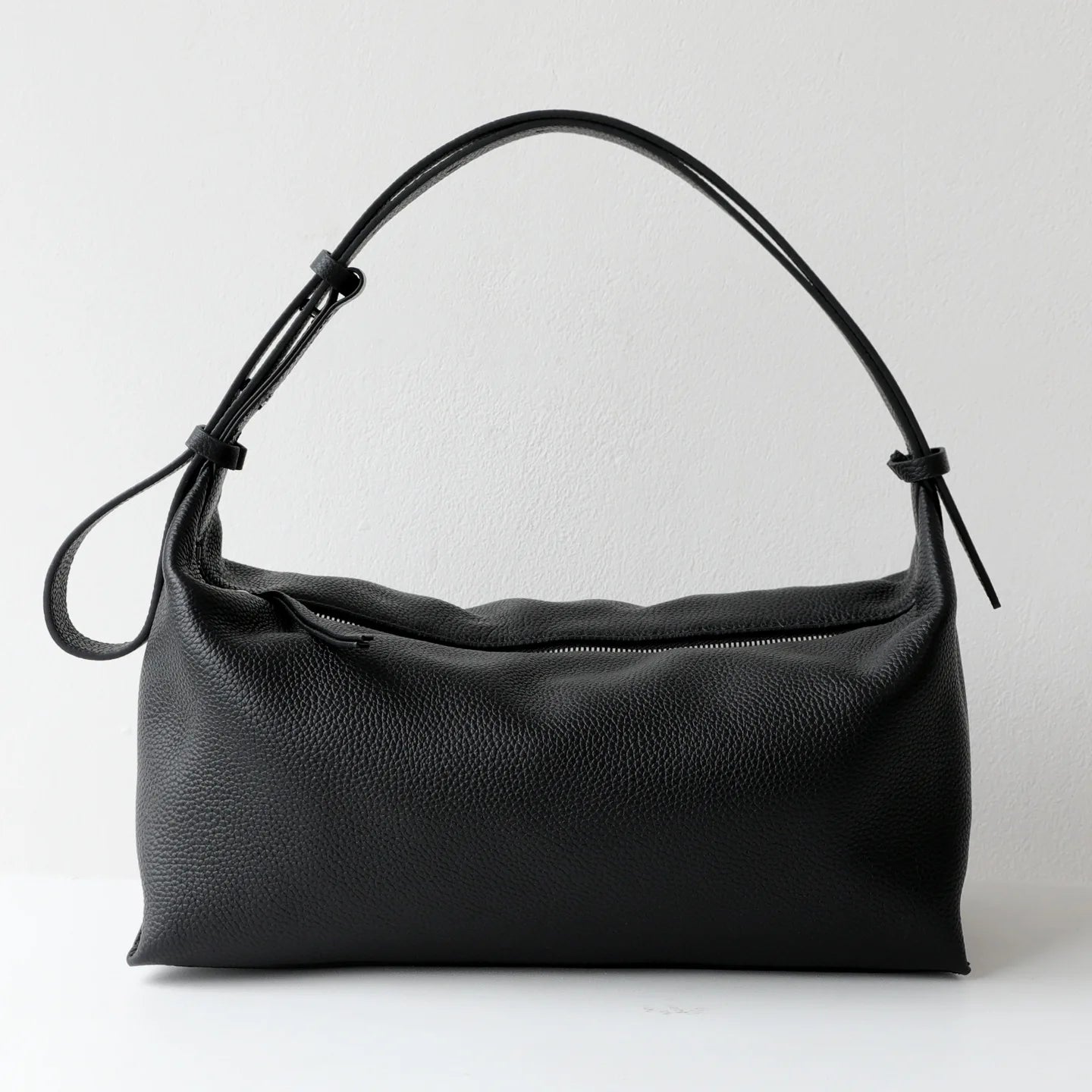 Striped Canvas Drawstring Shoulder Bag