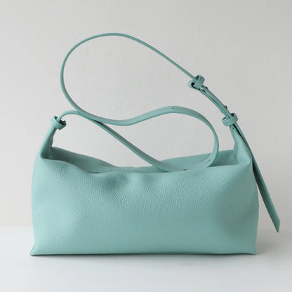 Striped Canvas Drawstring Shoulder Bag