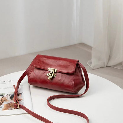 Green Leather Flap Crossbody Bag