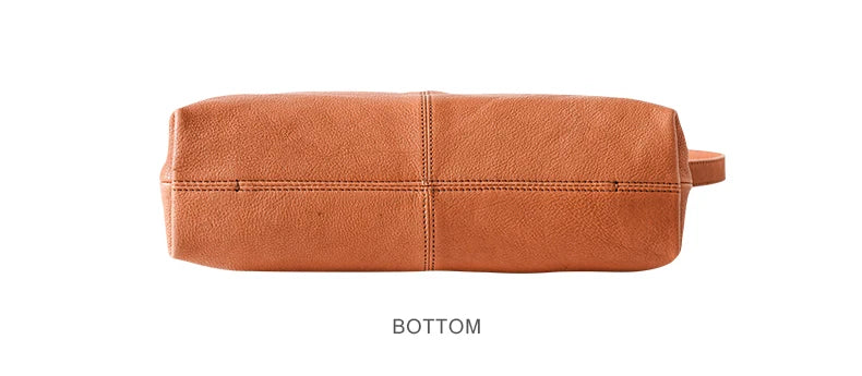 Tan Leather Slouch Shoulder Bag