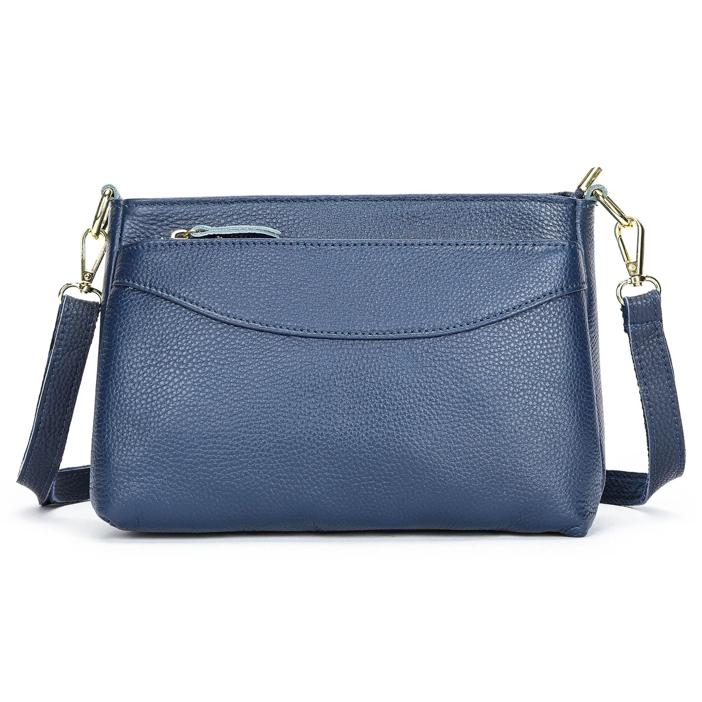 Rose Leather Zip Crossbody Bag