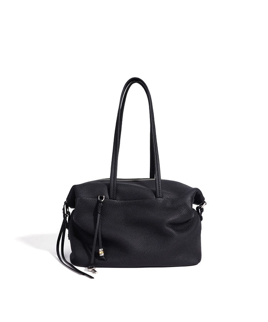 Yellow Leather Zip Shoulder Bag