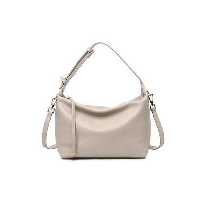 Ivory Leather Soft Crossbody Bag