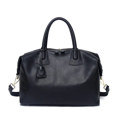 Cognac Leather Dome Satchel Bag