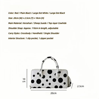 Polka Dot Boston Crossbody Bag