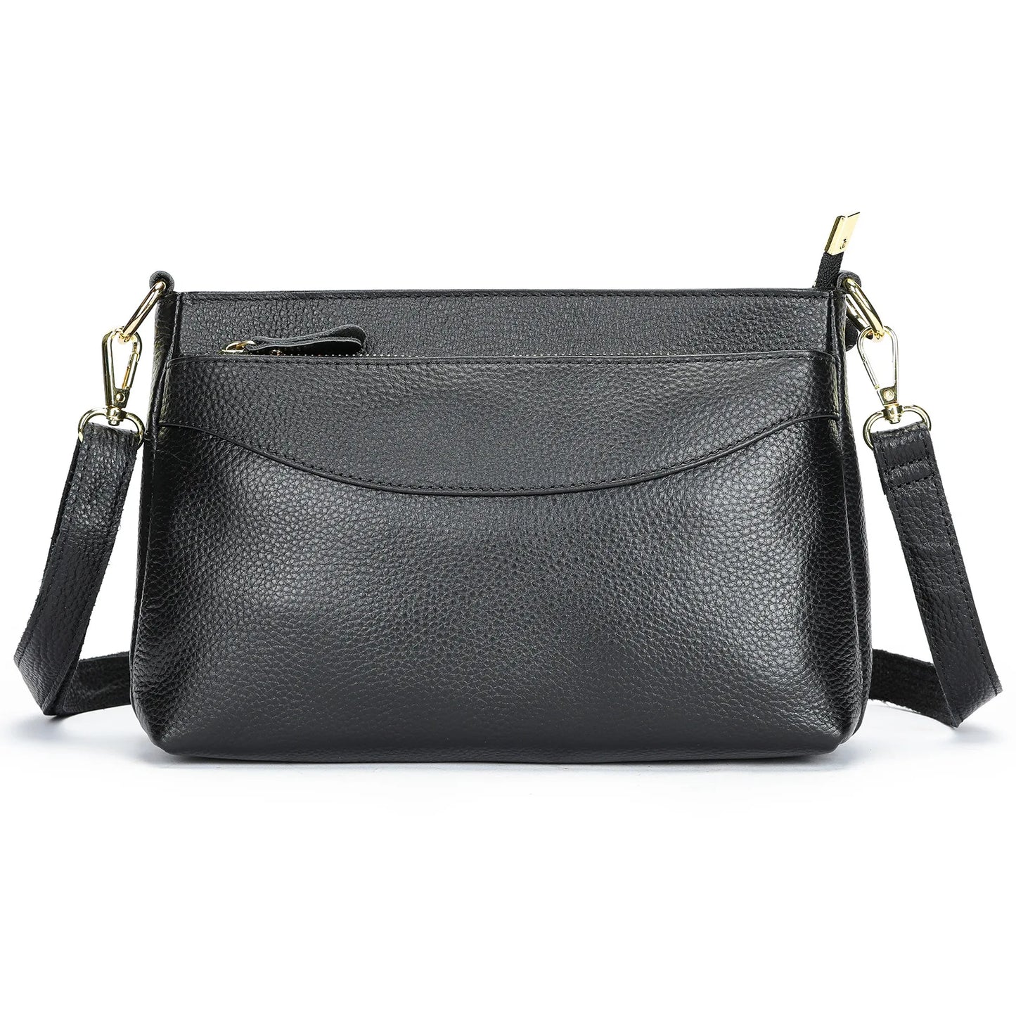 Rose Leather Zip Crossbody Bag