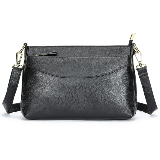 Rose Leather Zip Crossbody Bag