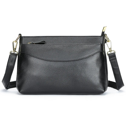 Rose Leather Zip Crossbody Bag