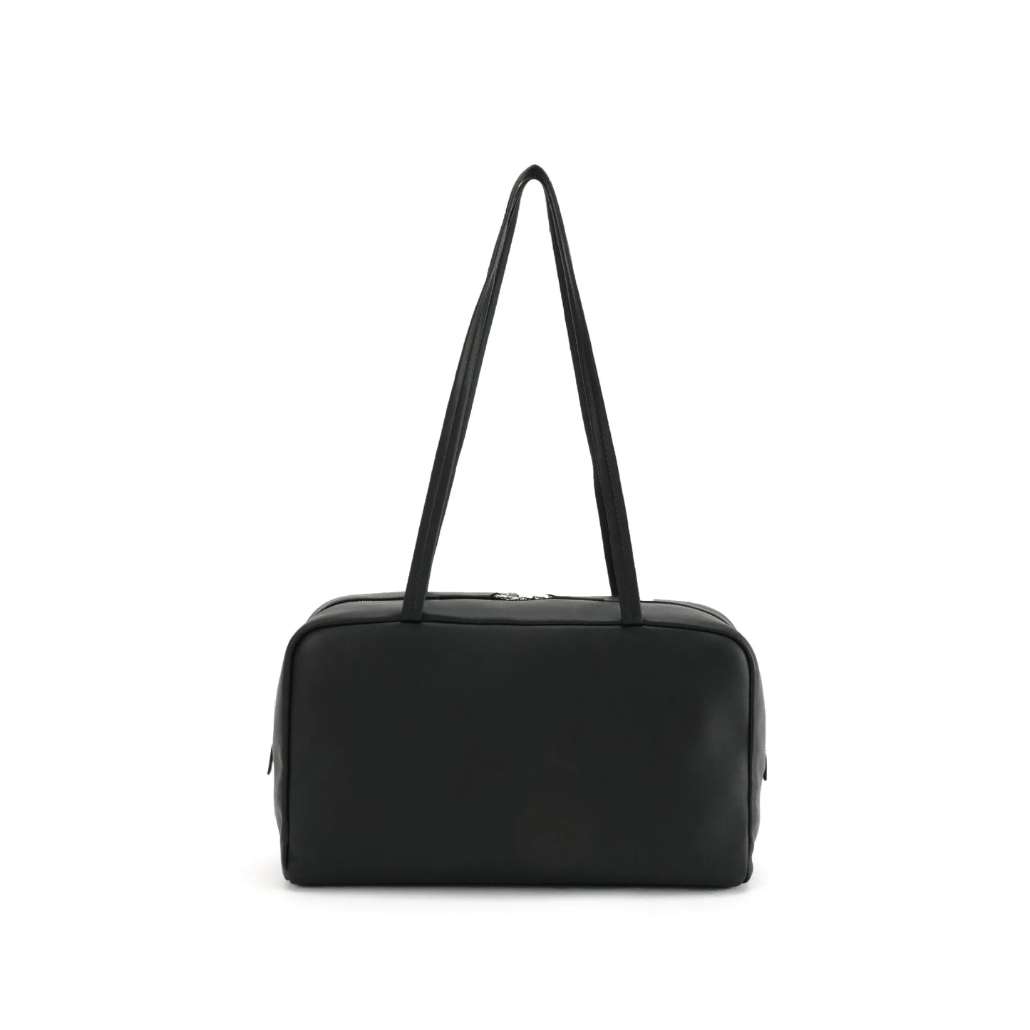 Black Lambskin Bowling Shoulder Bag