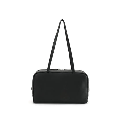 Black Lambskin Bowling Shoulder Bag