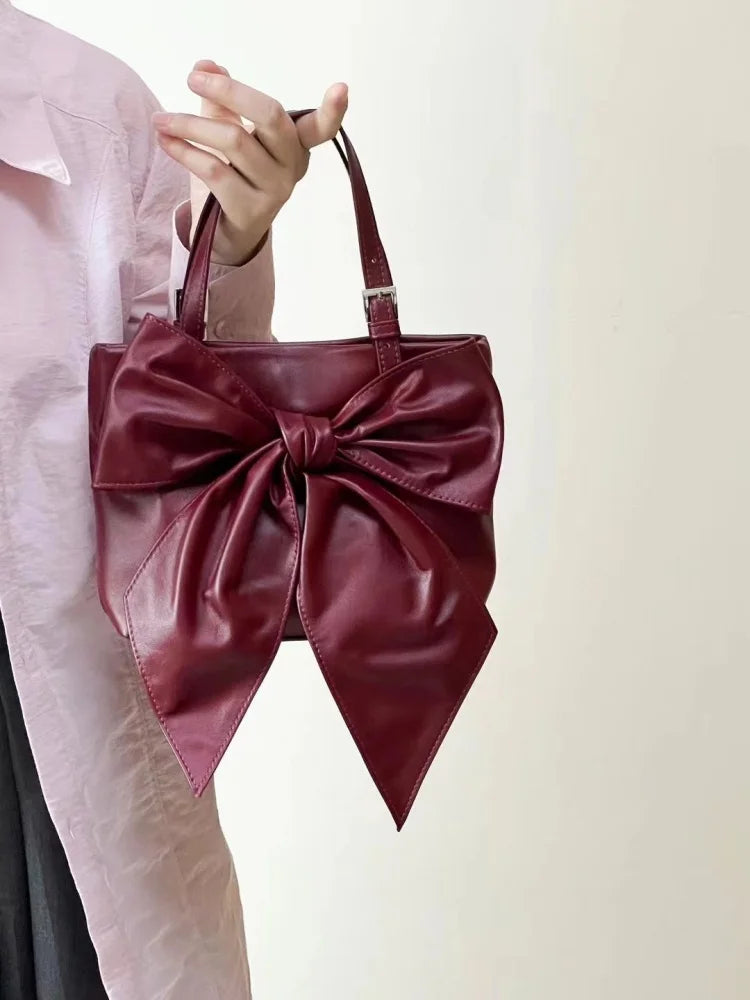 Red Bow Chain Shoulder Bag