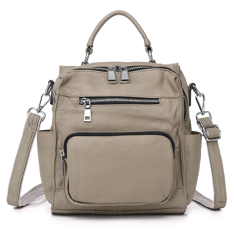 Brown Multi Pocket Backpack Bag