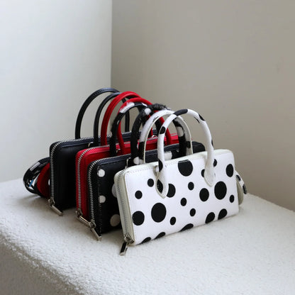 Polka Dot Boston Crossbody Bag