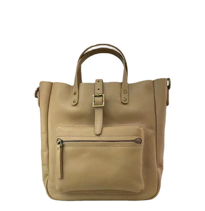 Khaki Front Pocket Tote Bag