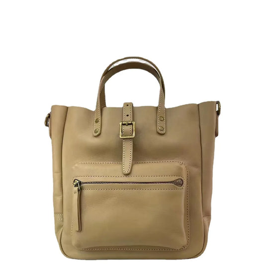 Khaki Front Pocket Tote Bag