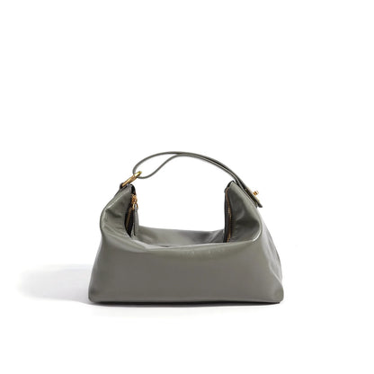 Black Leather Pillow Shoulder Bag