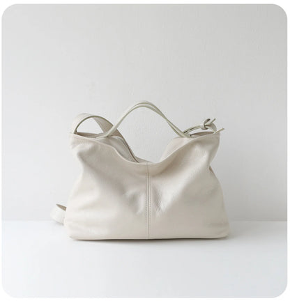Black Leather Oversized Weekender Bag