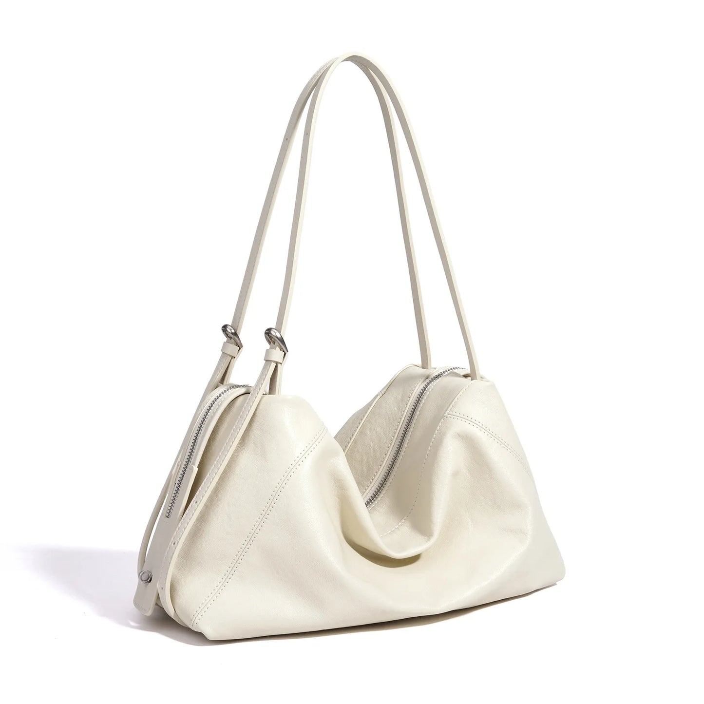 Teal Glossy Dumpling Shoulder Bag