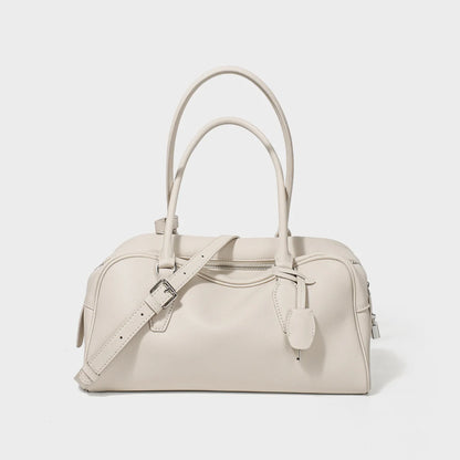 Brown Leather Boston Satchel Bag