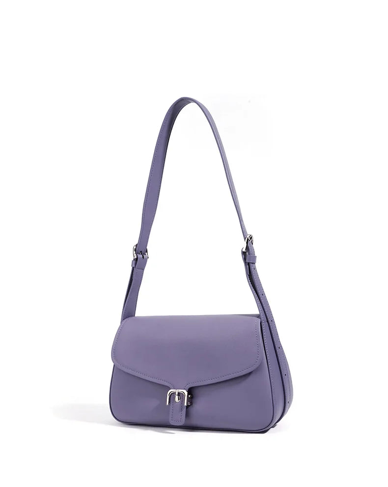 Lavender Flap Shoulder Crossbody Bag