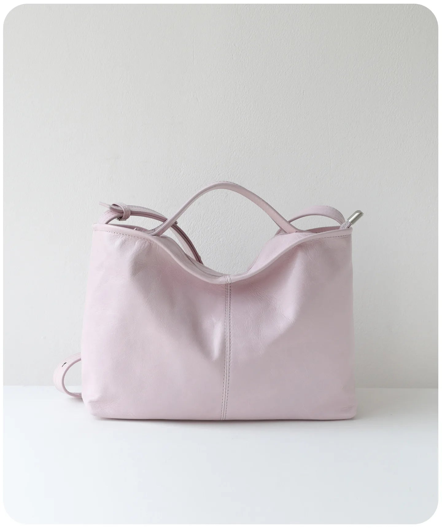 Black Leather Oversized Weekender Bag