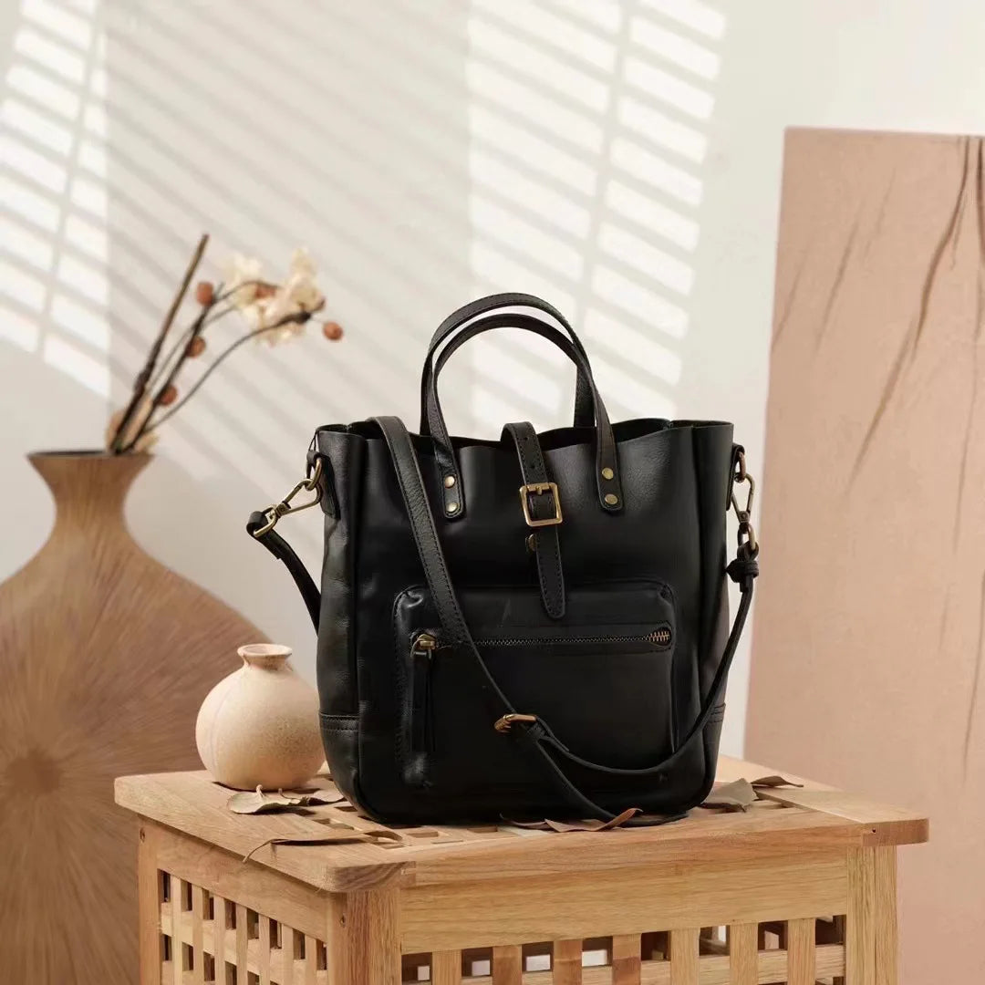 Khaki Front Pocket Tote Bag