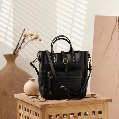 Khaki Front Pocket Tote Bag