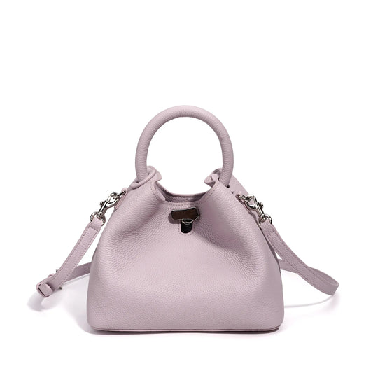 Lilac Leather Mini Satchel Bag
