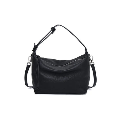 Ivory Leather Soft Crossbody Bag