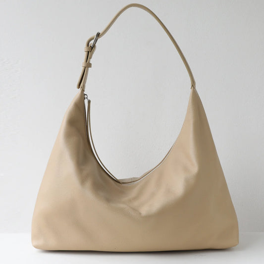 Black Leather Slouch Hobo Bag