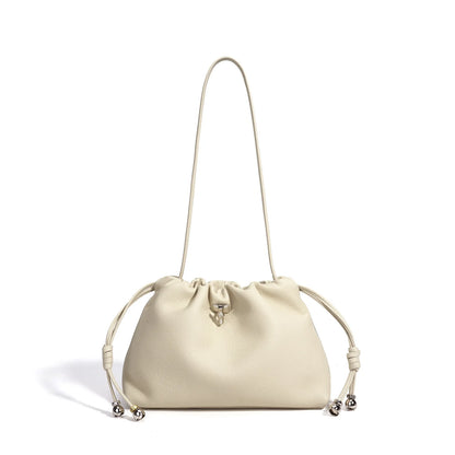Blue Drawstring Barrel Shoulder Bag