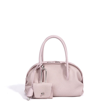 Yellow Leather Mini Boston Bag