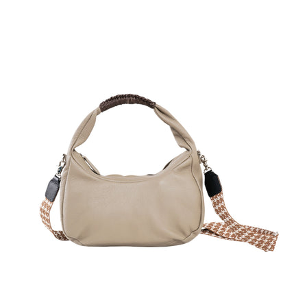 Teal Leather Crescent Shoulder Bag