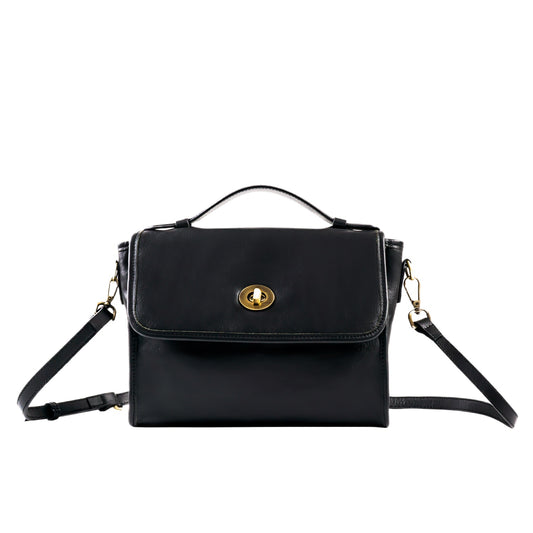 Ivory Turn Lock Crossbody Bag